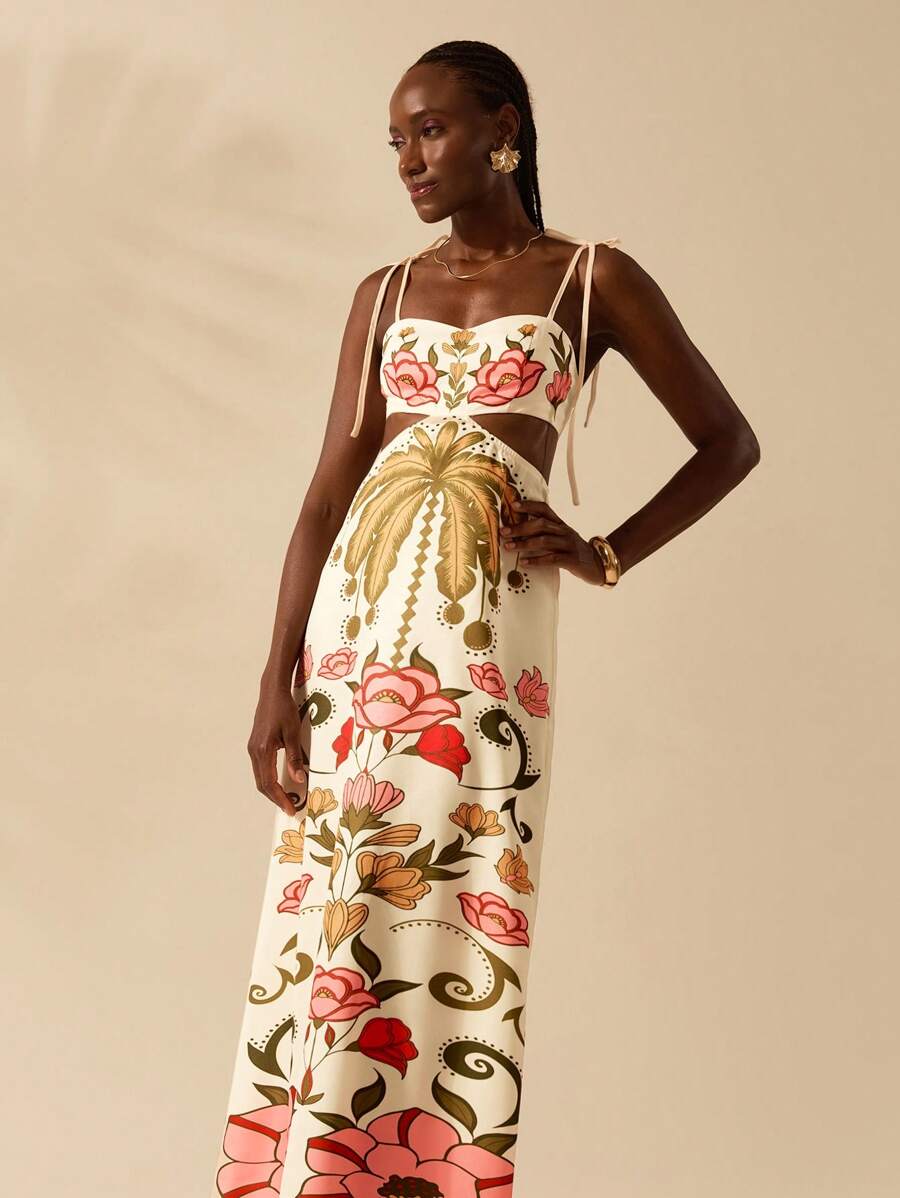 Vestido Palmera Dorada