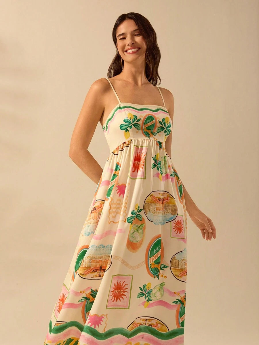 Vestido Largo Citrus Mediterráneo