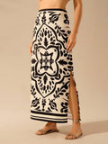 Falda A-line floral