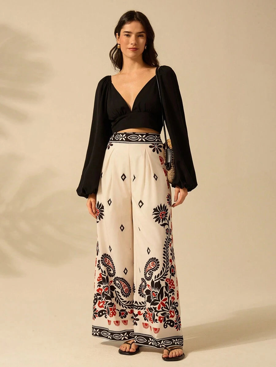 Pantalón Palazzo Tropical