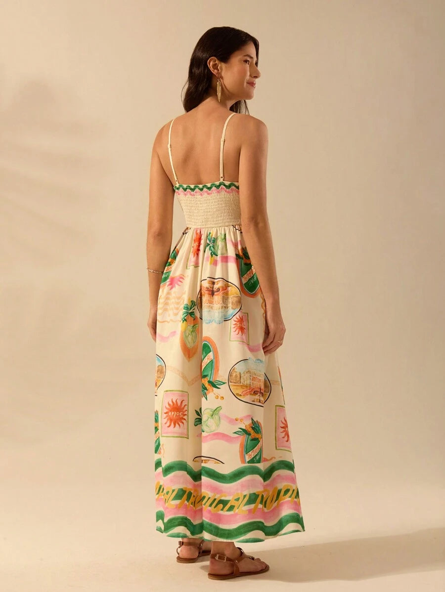 Vestido Largo Citrus Mediterráneo