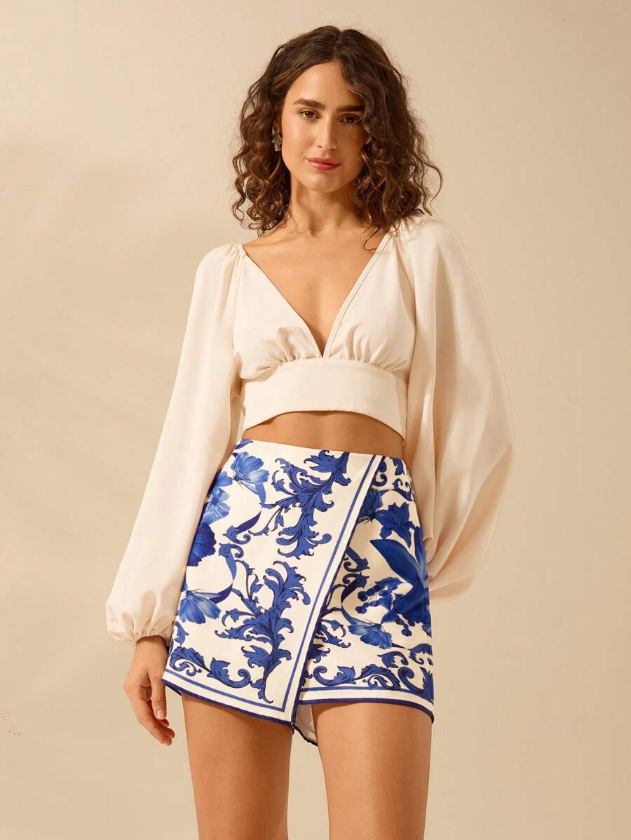 Short Porcelana Azul