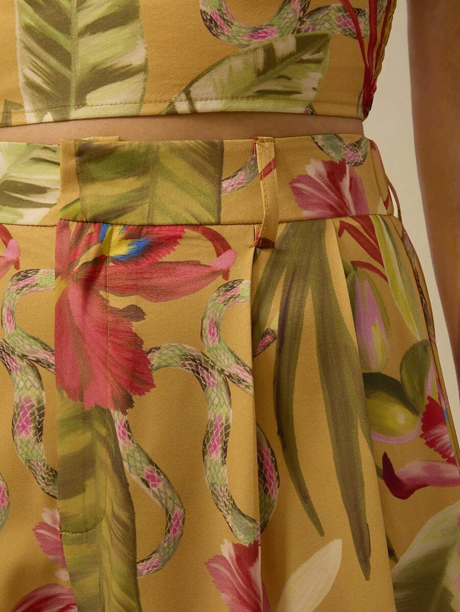 Short Boho Tropical Amarillo