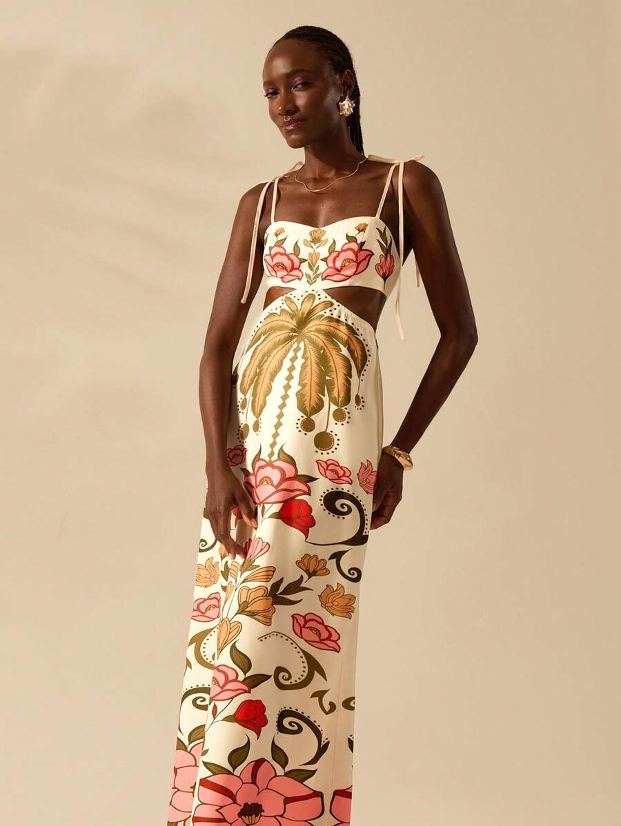 Vestido Palmera Dorada
