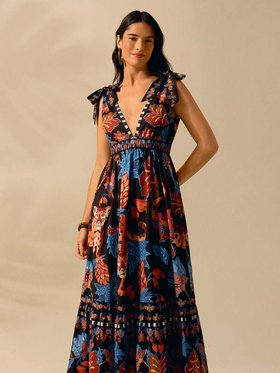 Vestido Largo Jardín Nocturno