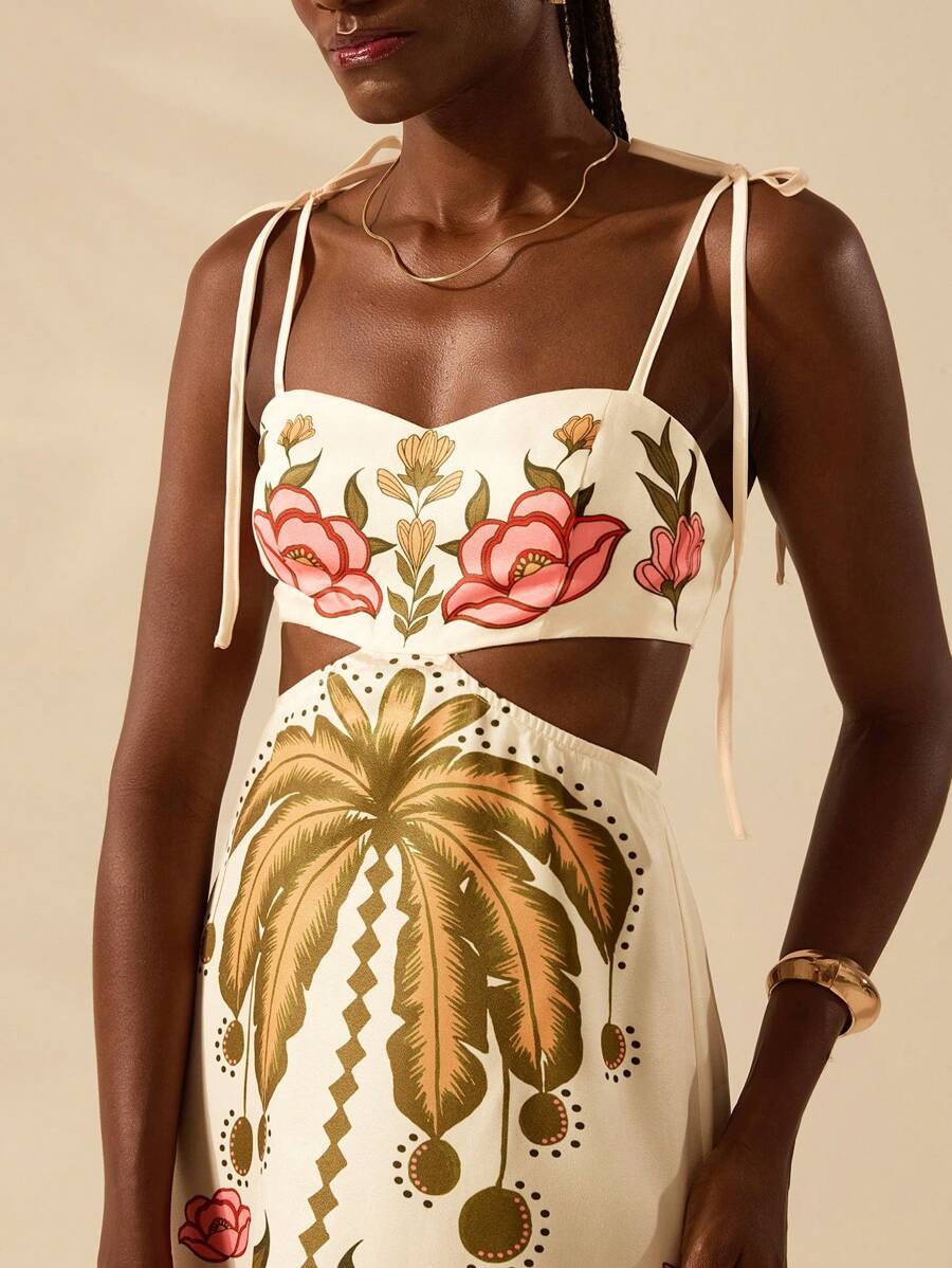 Vestido Palmera Dorada