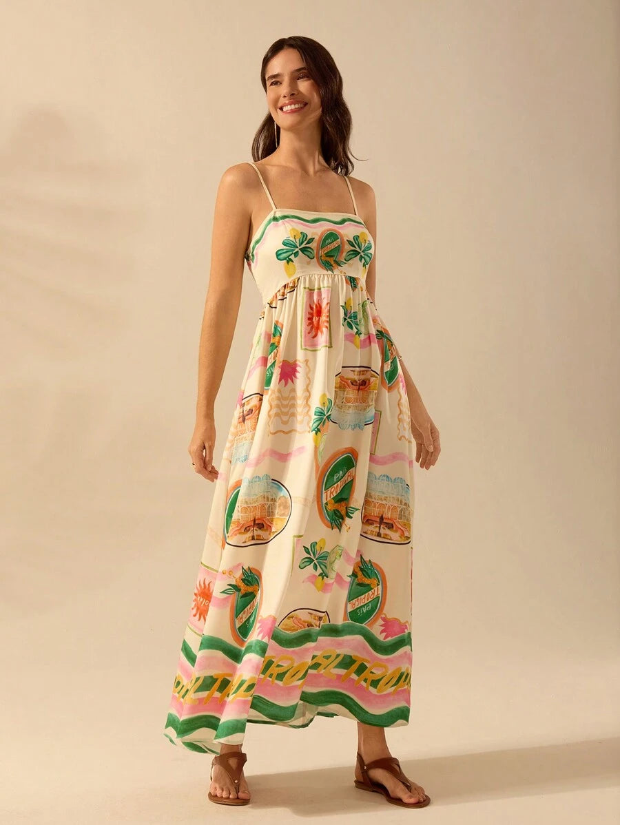 Vestido Largo Citrus Mediterráneo