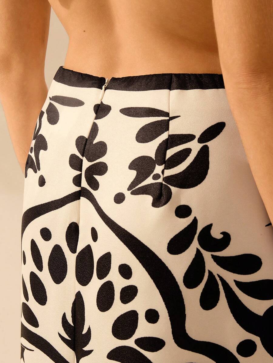 Falda A-line floral