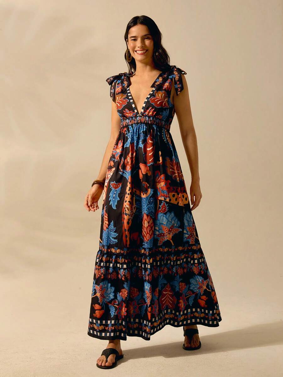 Vestido Largo Jardín Nocturno