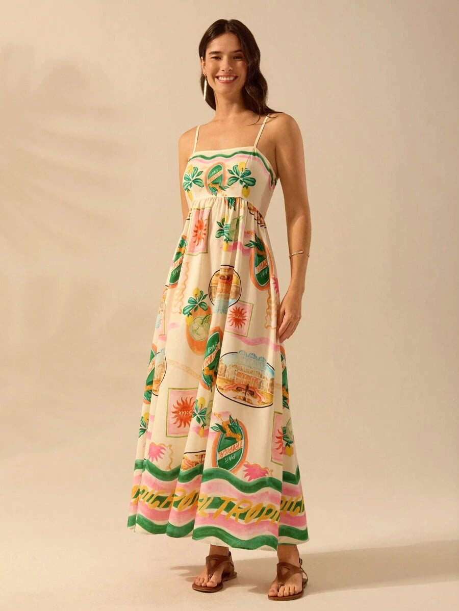 Vestido Largo Citrus Mediterráneo
