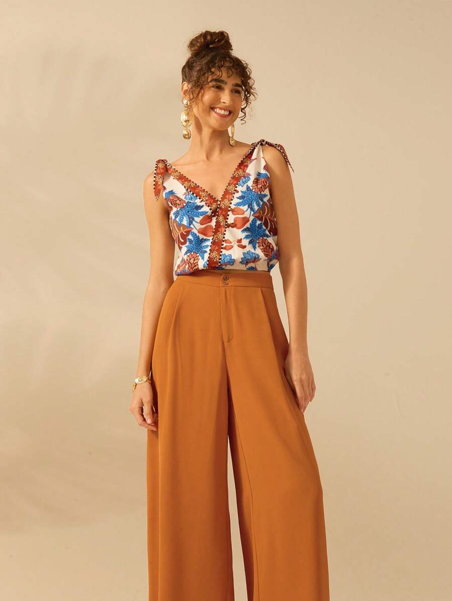 Pantalón Ancho Boho "Naranja"