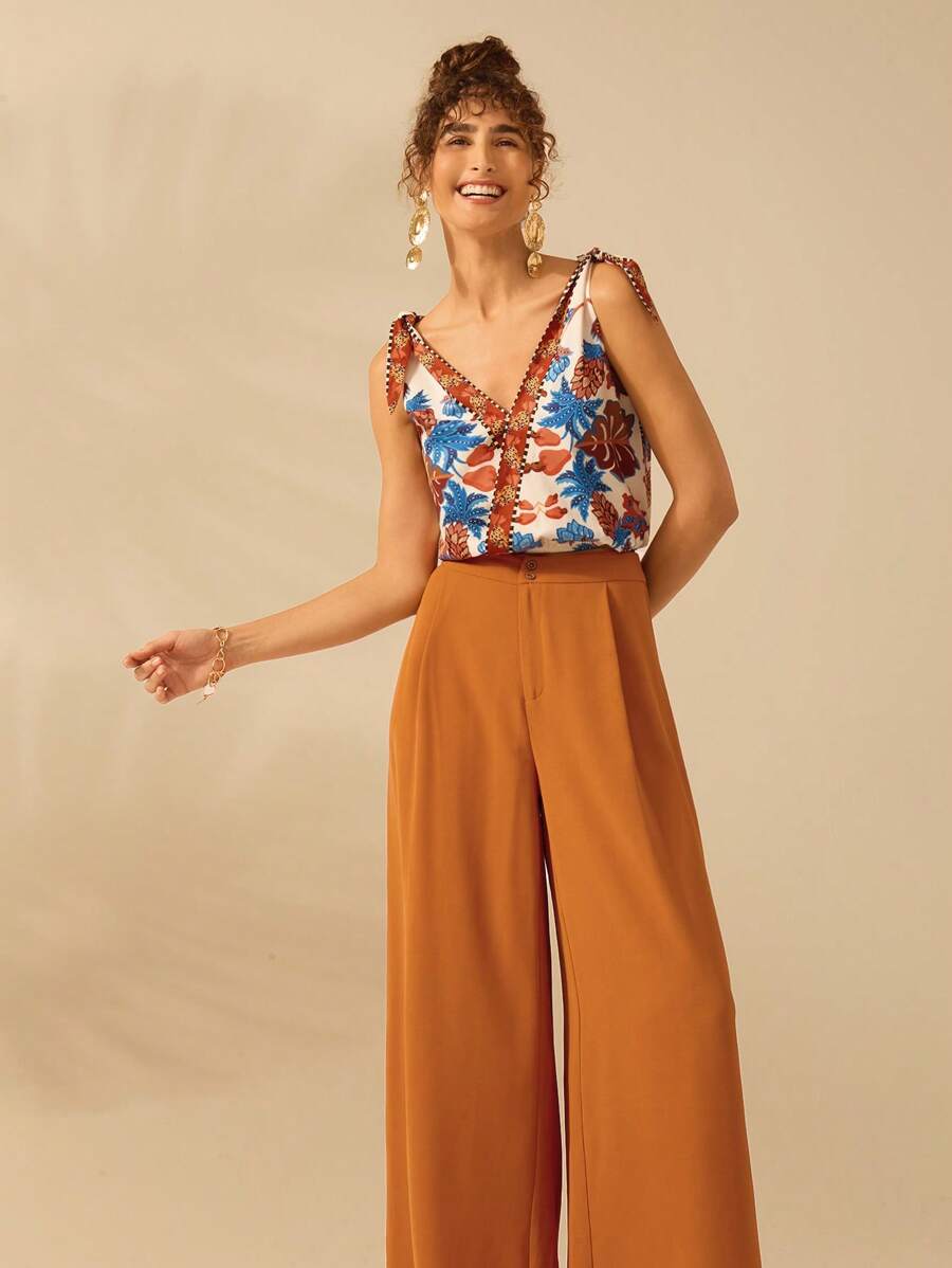 Pantalón Ancho Boho "Naranja"