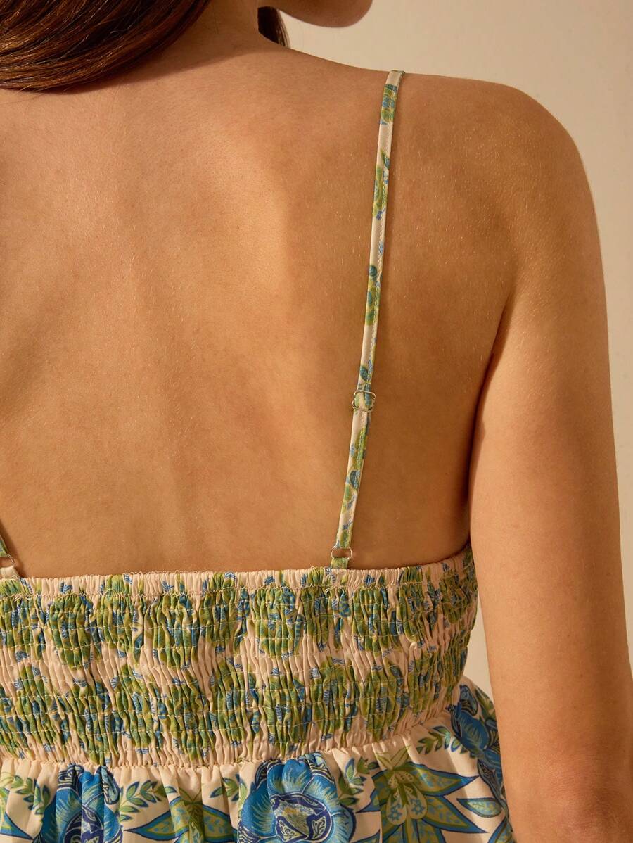 Top Cropped Boho Escote