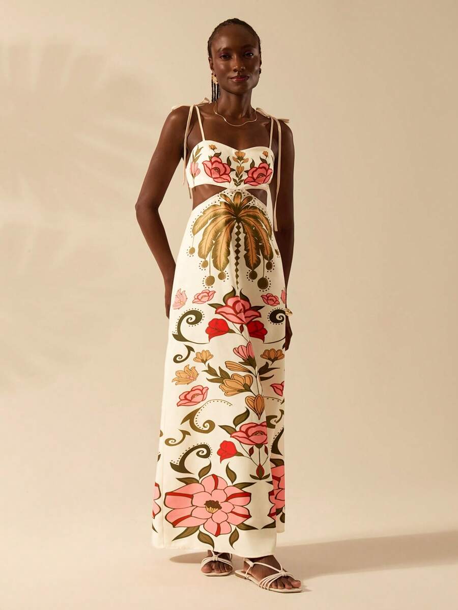 Vestido Palmera Dorada