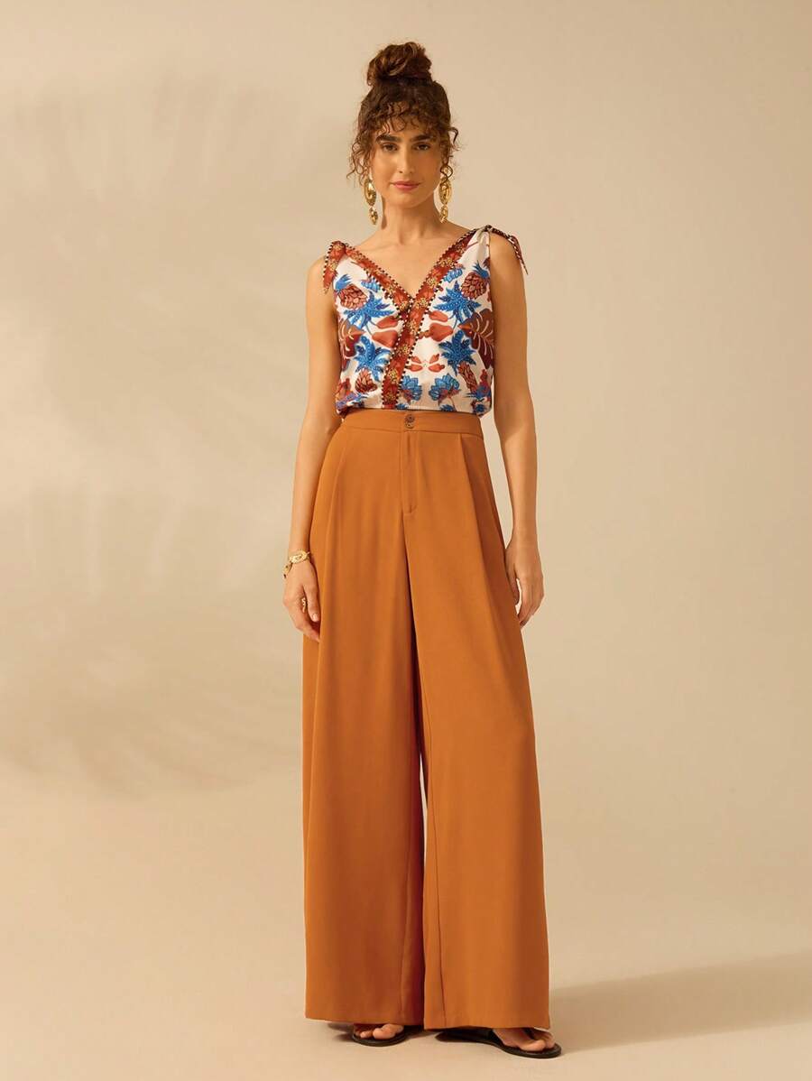 Pantalón Ancho Boho "Naranja"
