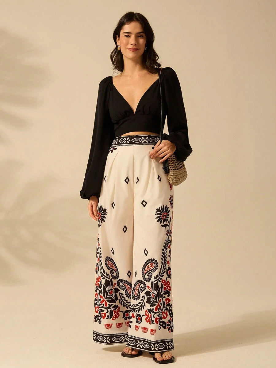 Pantalón Palazzo Tropical